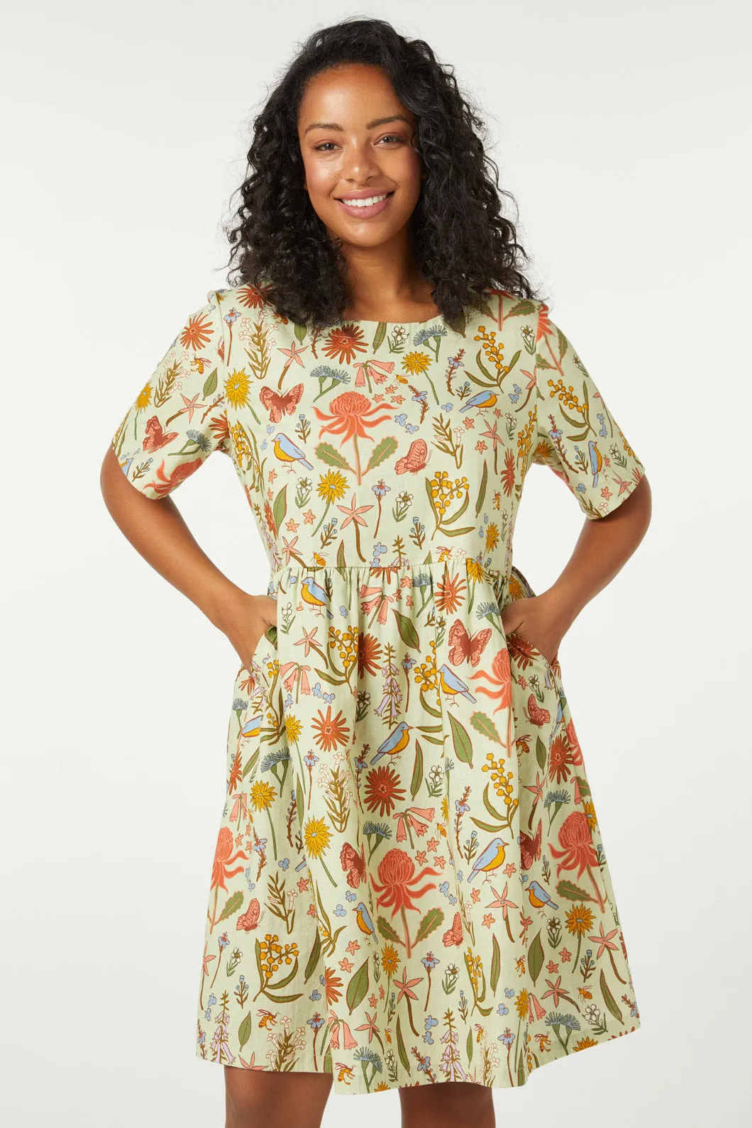 Native Fauna Smock Dress sold by Princess Highway