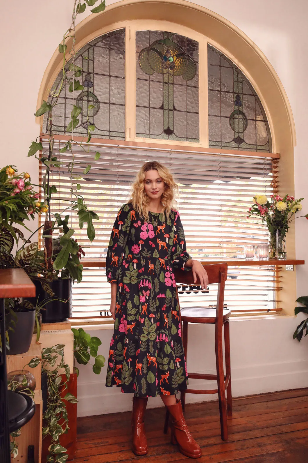 Winter Deer Midi Dress sold by Princess Highway product image thumbnail 5