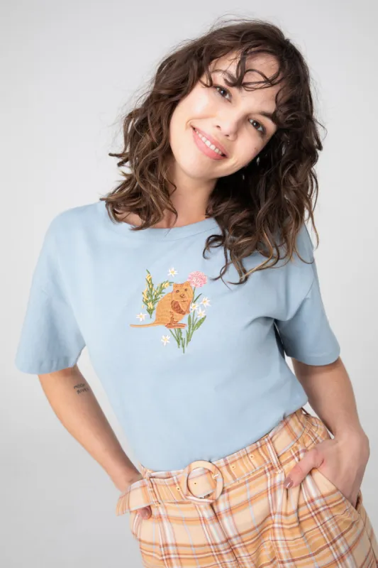 Quokka Emb Tee sold by Princess Highway