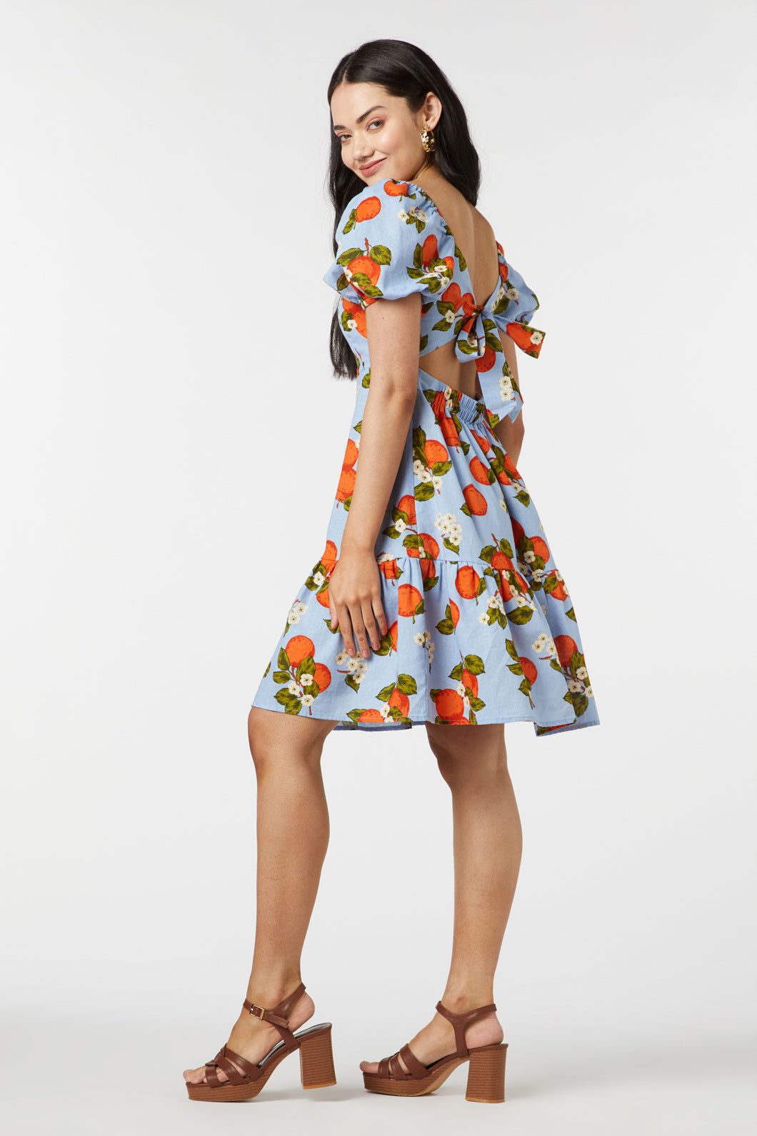 Orange Toile Mini Dress sold by Princess Highway product image thumbnail 4