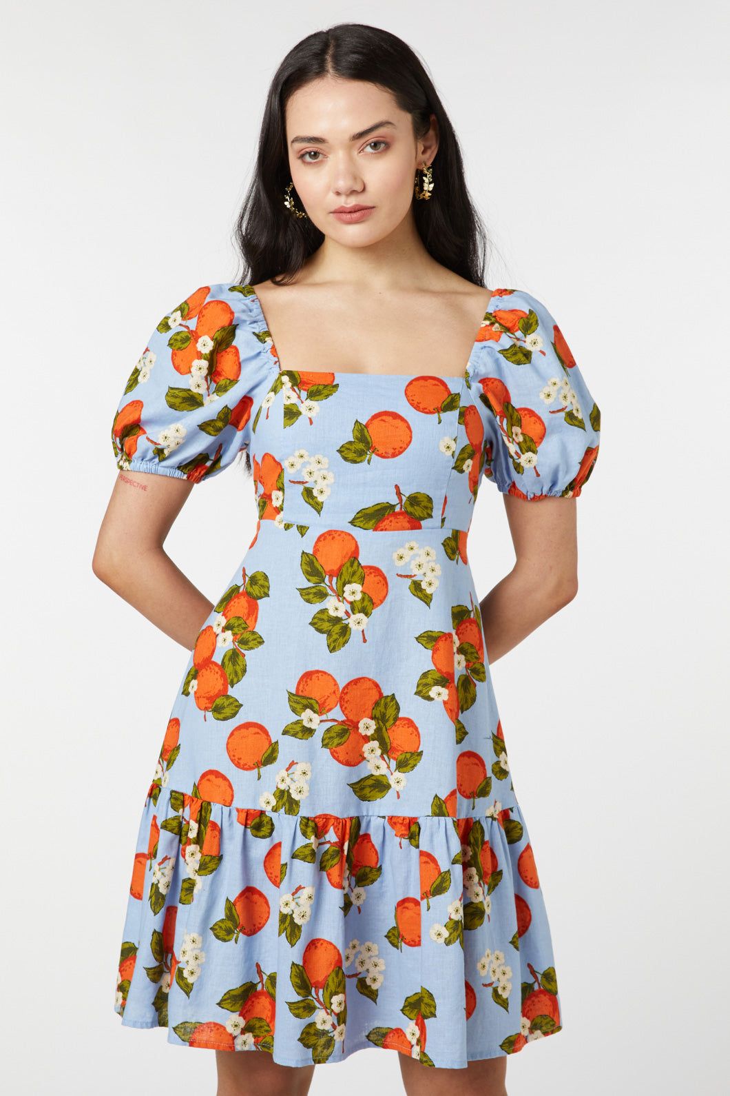 Orange Toile Mini Dress sold by Princess Highway product image thumbnail 2