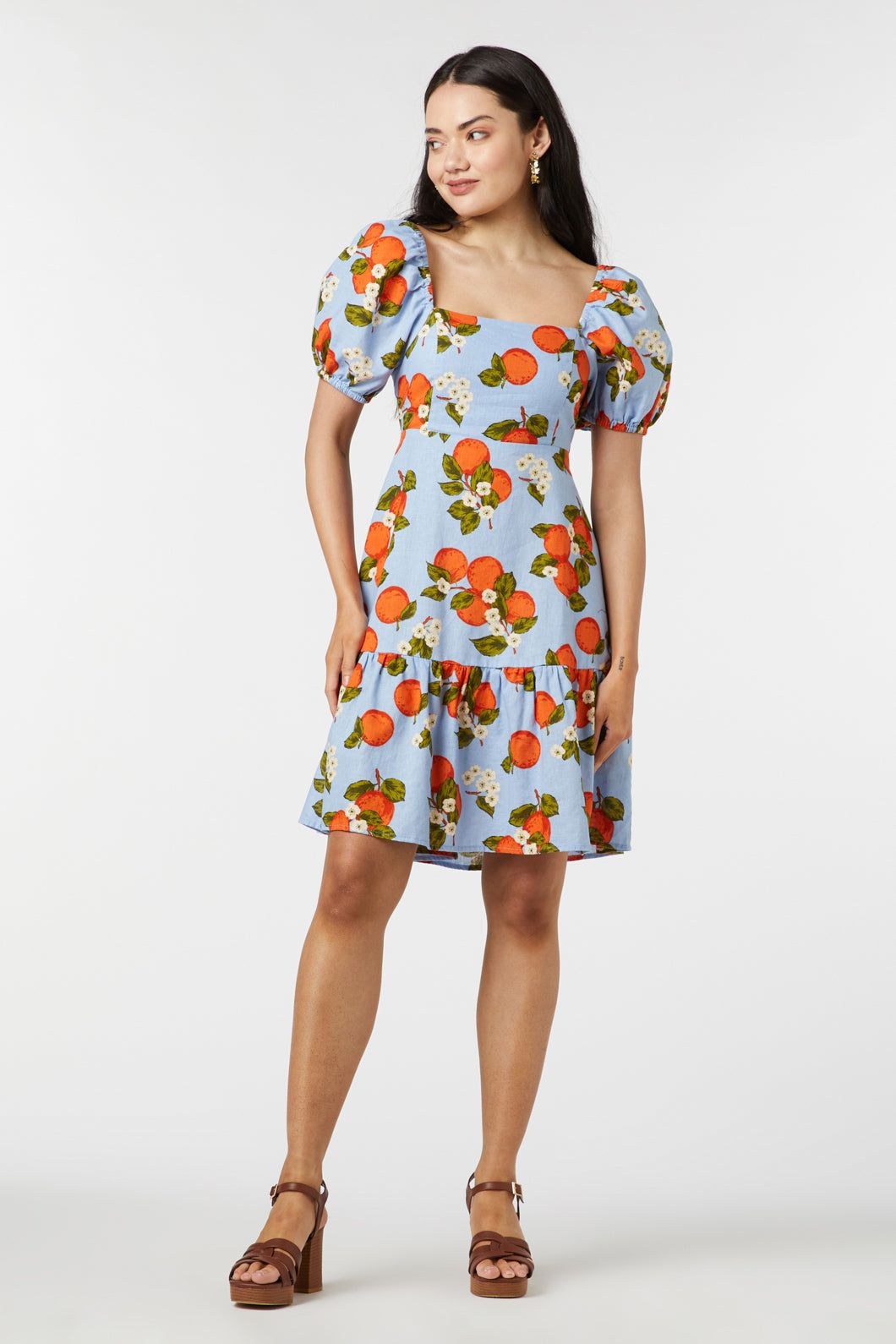 Orange Toile Mini Dress sold by Princess Highway product image thumbnail 3