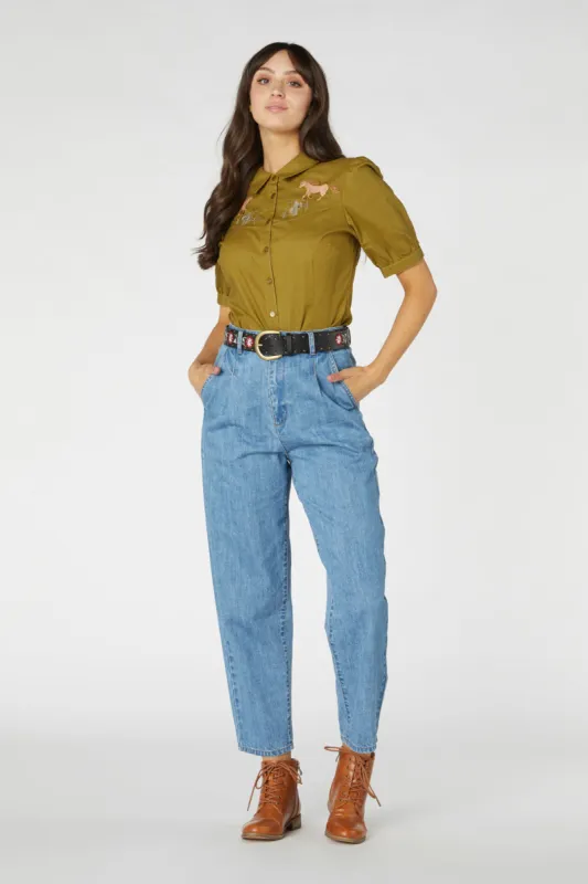 Valerie Pleat Jean sold by Princess Highway