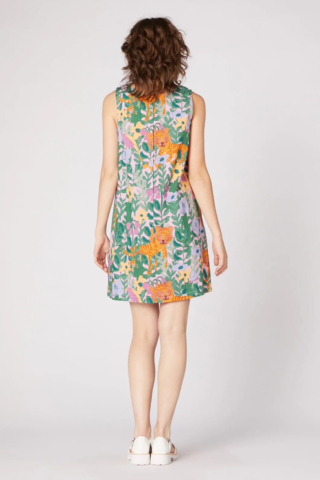 Tiger In The Jungle Sleeveless Shift Dress sold by Princess Highway product image thumbnail 2