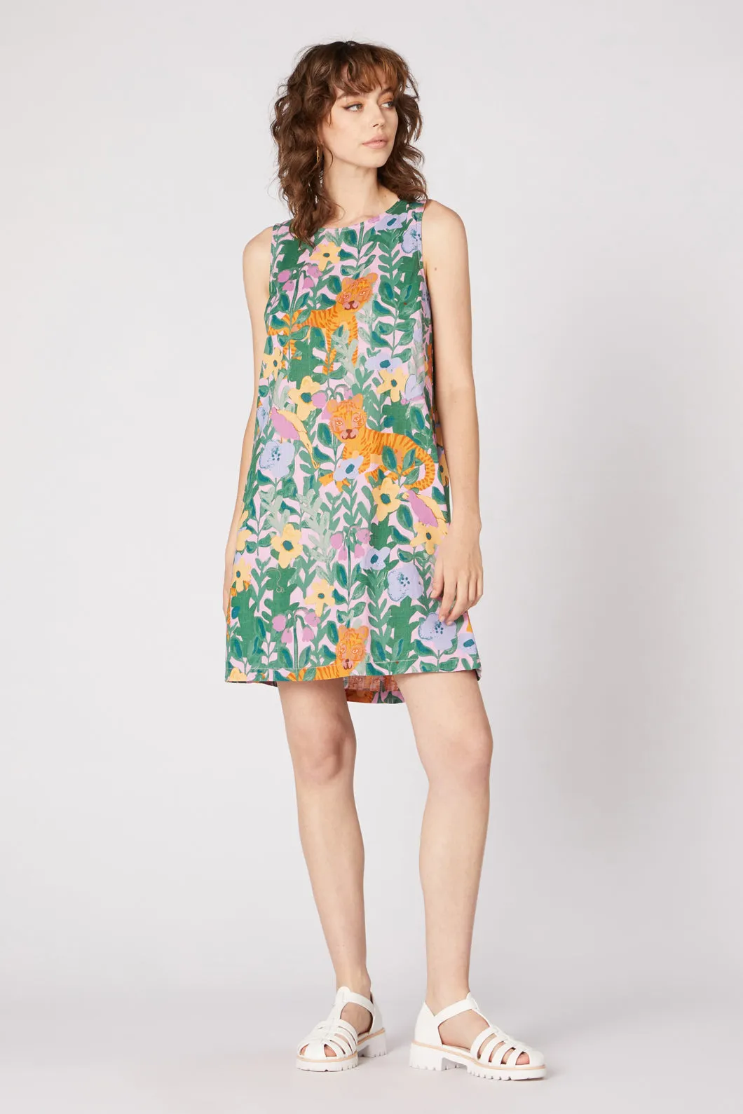Tiger In The Jungle Sleeveless Shift Dress sold by Princess Highway product image thumbnail 3