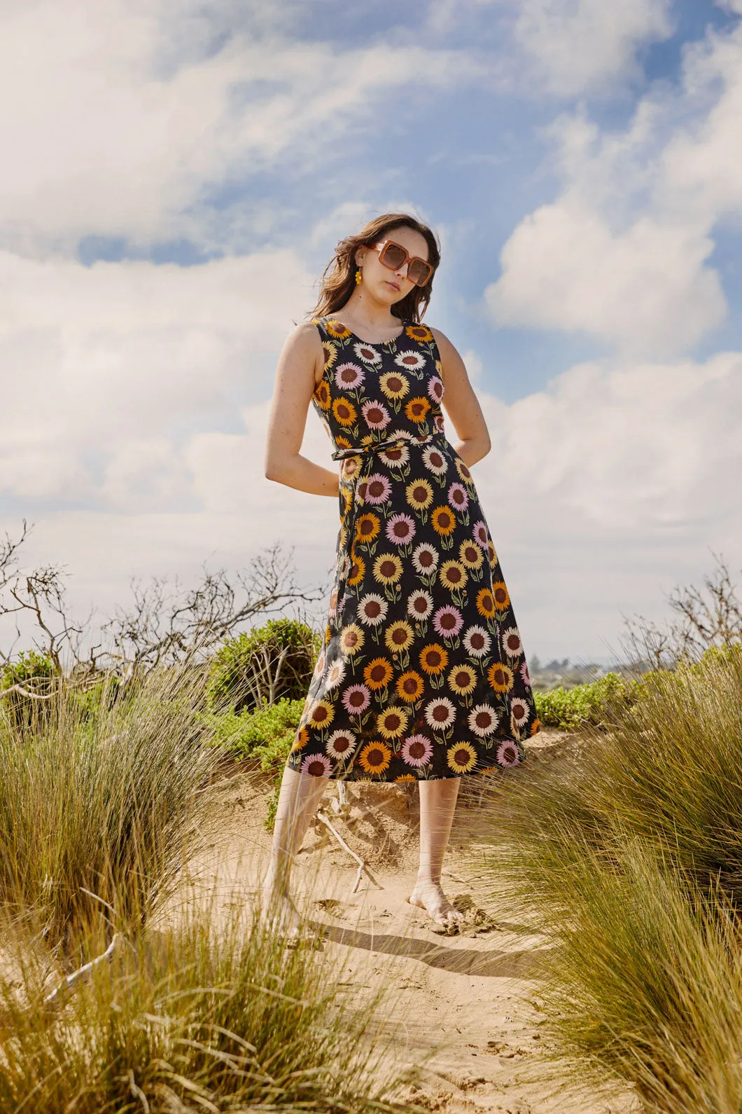 Sunflower Midi Dress sold by Princess Highway