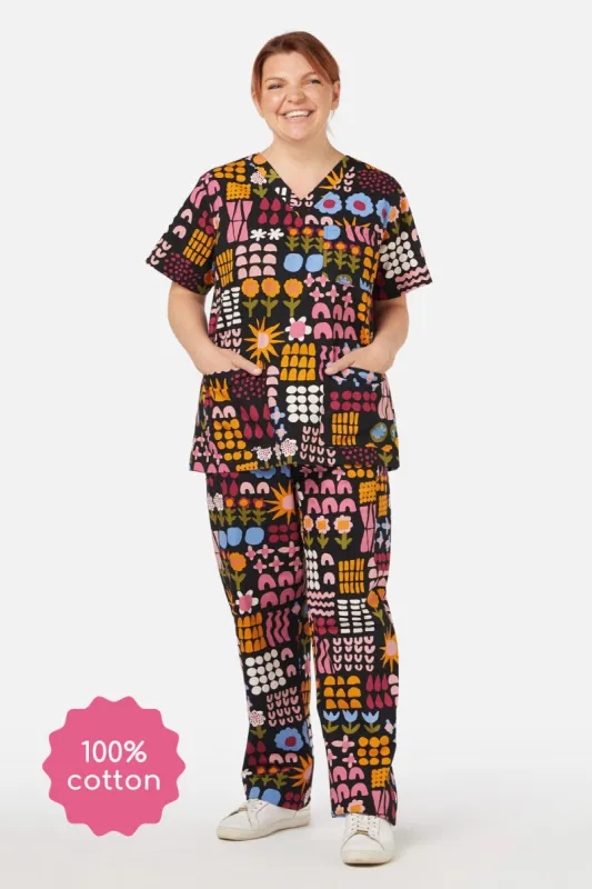 Elsa Patchwork Scrub Set sold by Princess Highway