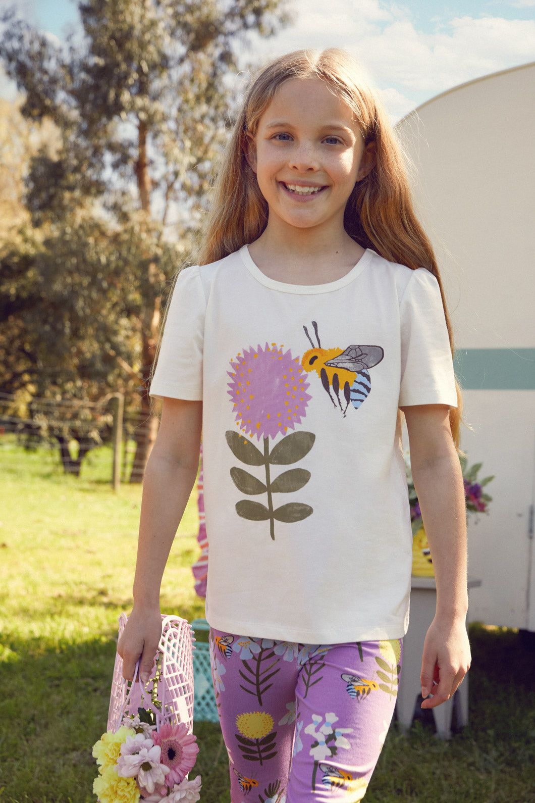Bee Flower Kids Tee sold by Princess Highway product image thumbnail 2