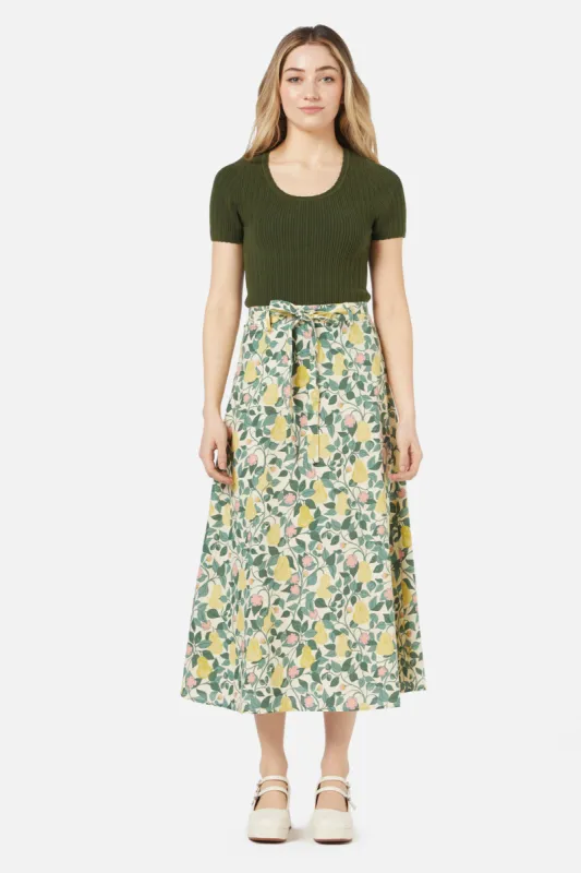 Pear Vine Midi Skirt sold by Princess Highway