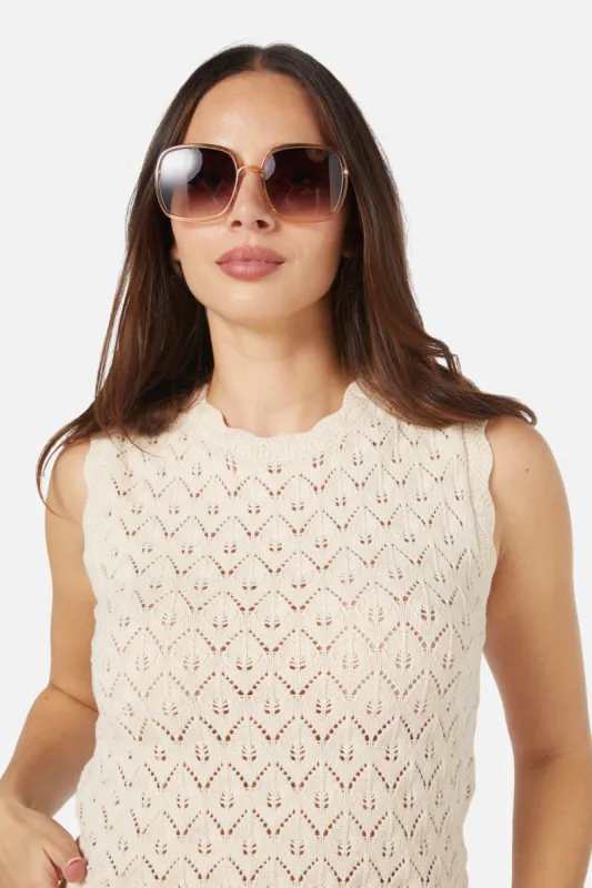 Champagne Natasha Sunglasses sold by Princess Highway