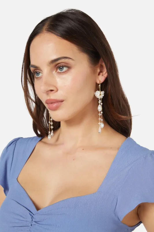 Hoop Floral Drop Earrings sold by Princess Highway