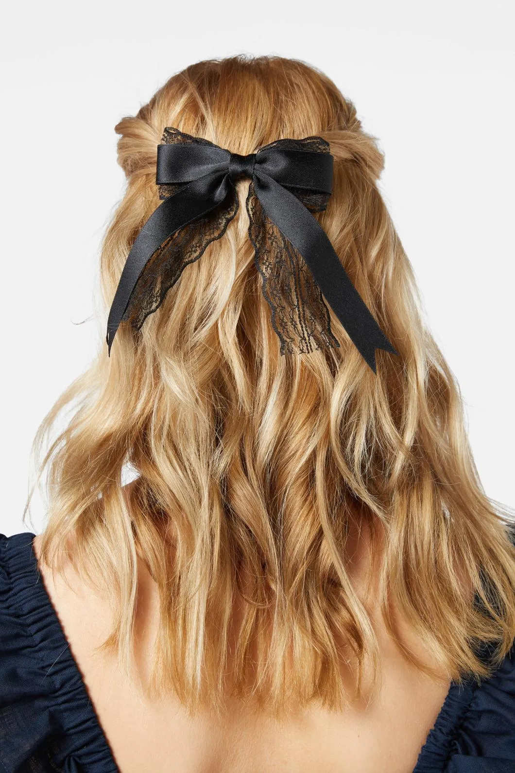 Satin & Lace Bow Clip sold by Princess Highway