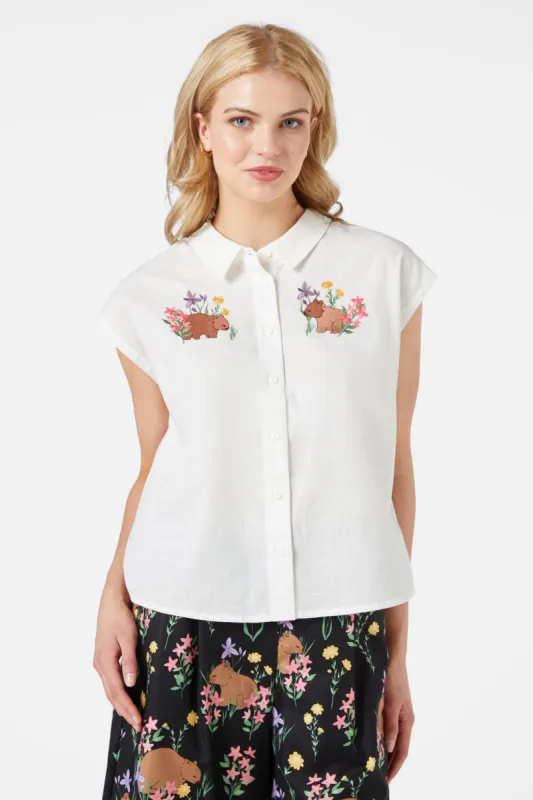 Wombat Emb Blouse sold by Princess Highway