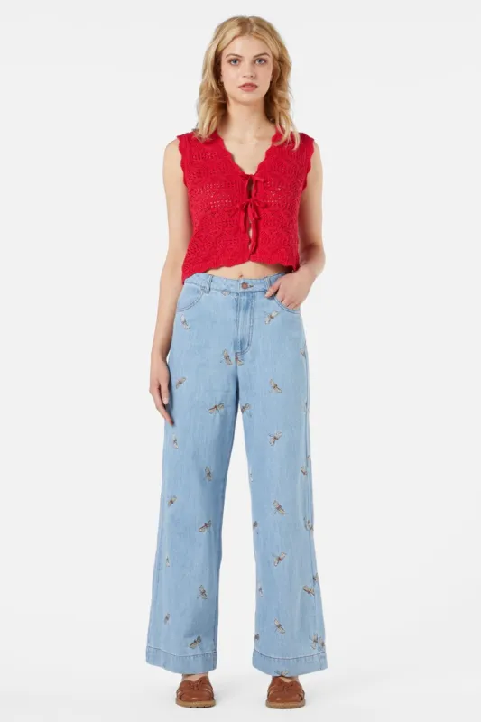 Dragonfly Emb Jean sold by Princess Highway