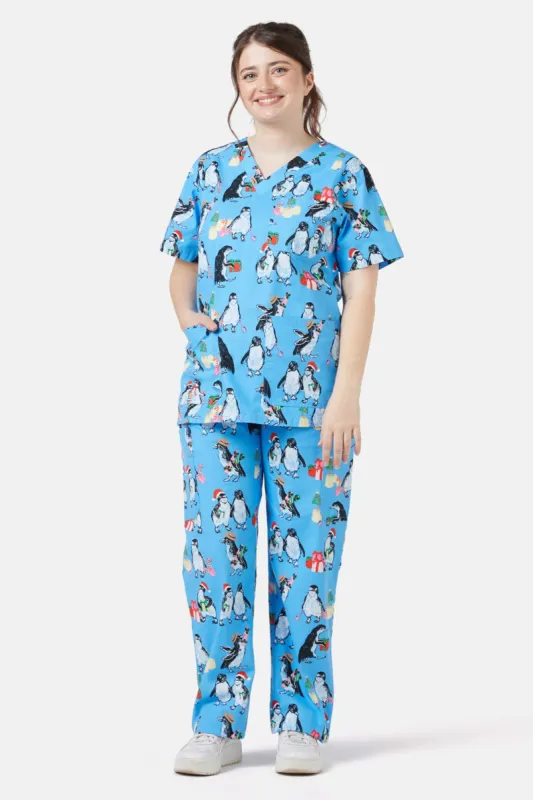 Penguins Christmas Scrub Set made by Princess Highway