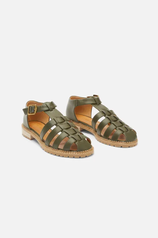 Olive Anemone Sandals sold by Princess Highway