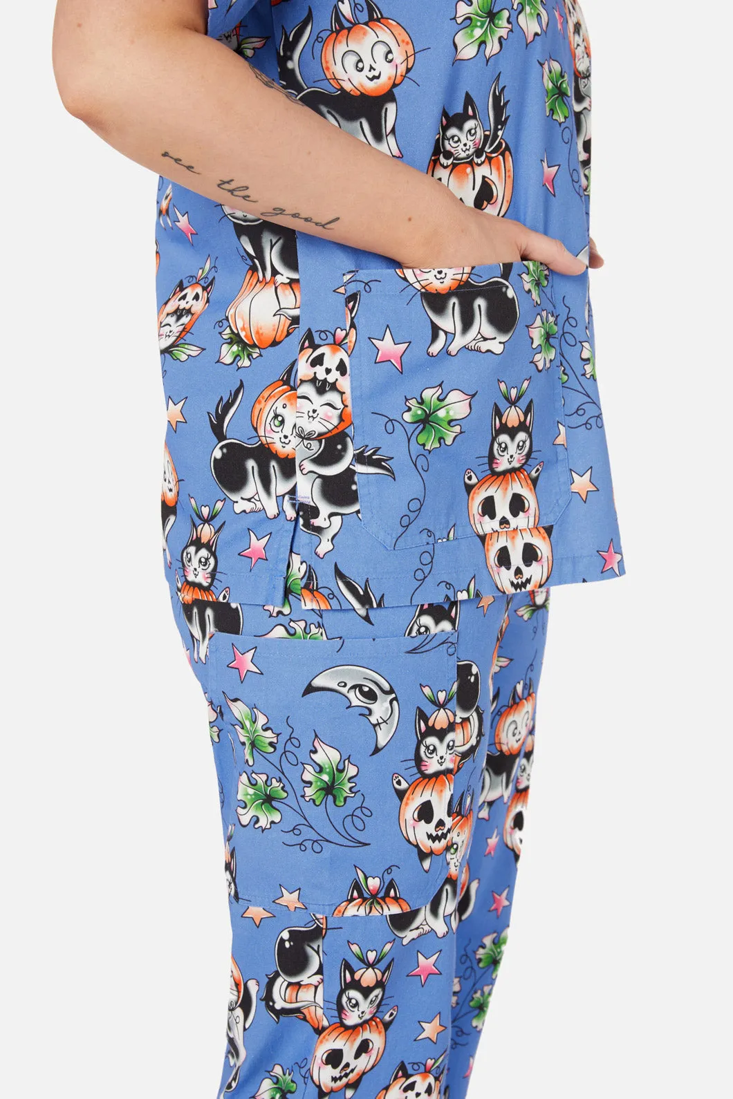 Pumpkin Kitty Scrubs sold by Princess Highway product image thumbnail 5