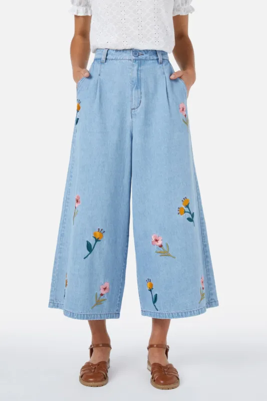Toni Embroidered Culotte sold by Princess Highway