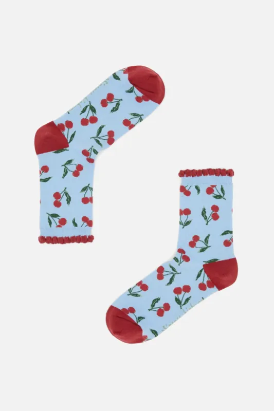 Blue Cherries Socks sold by Princess Highway