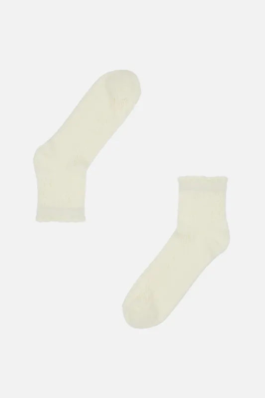 Cream Cute Ankle Socks sold by Princess Highway