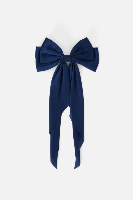 Navy Barrette Bow Clip sold by Princess Highway