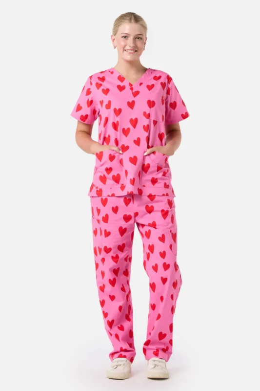 Love Hearts Scrub Set sold by Princess Highway