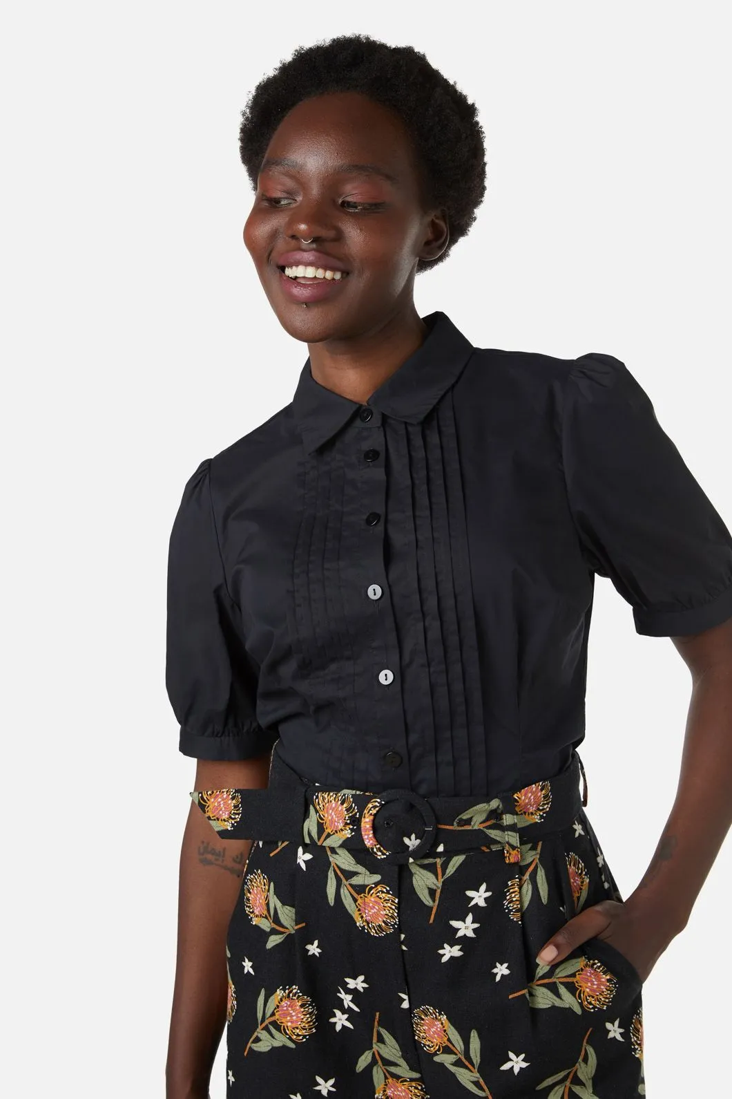 Martha Pin Tuck Blouse sold by Princess Highway