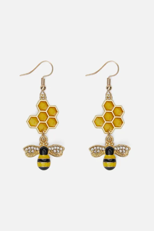 Honeycomb Bee Earrings sold by Princess Highway