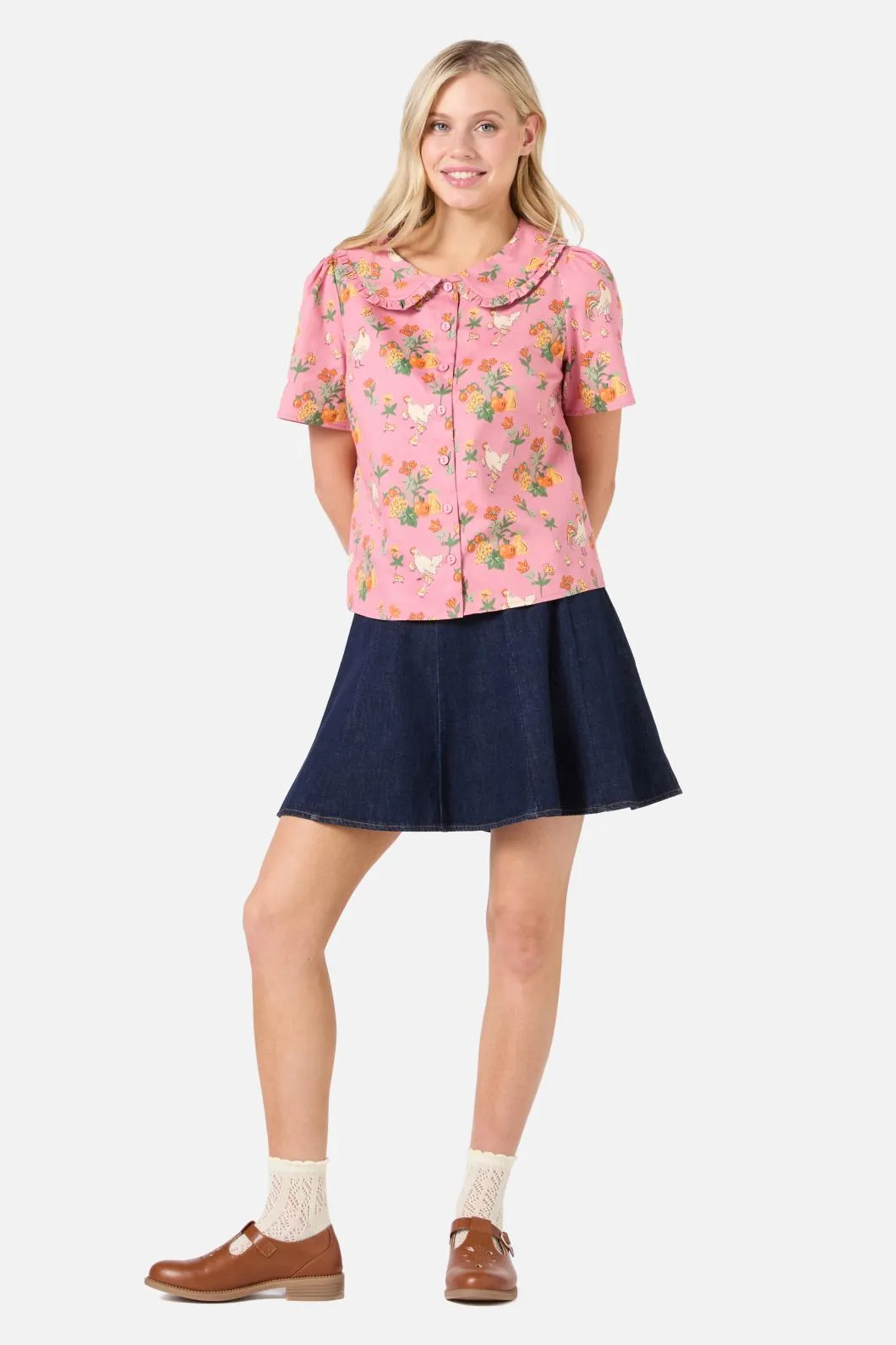 Chickens Short Sleeve Blouse sold by Princess Highway product image thumbnail 2