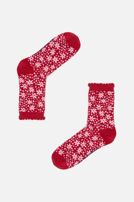 Red Valentina Socks sold by Princess Highway