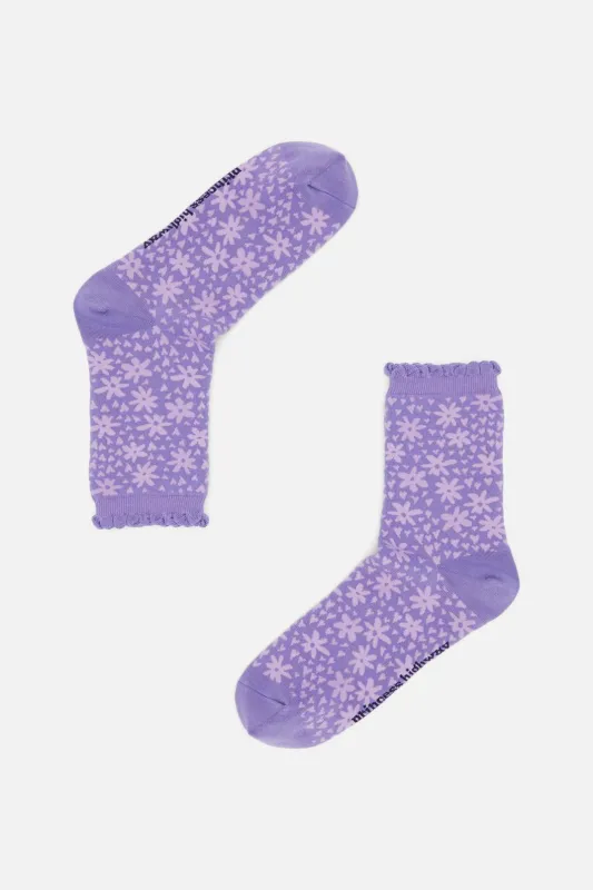 Purple Valentina Socks sold by Princess Highway