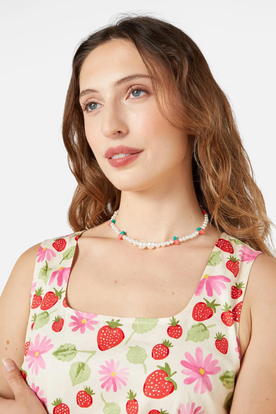 Strawberry & Pearls Necklace sold by Princess Highway