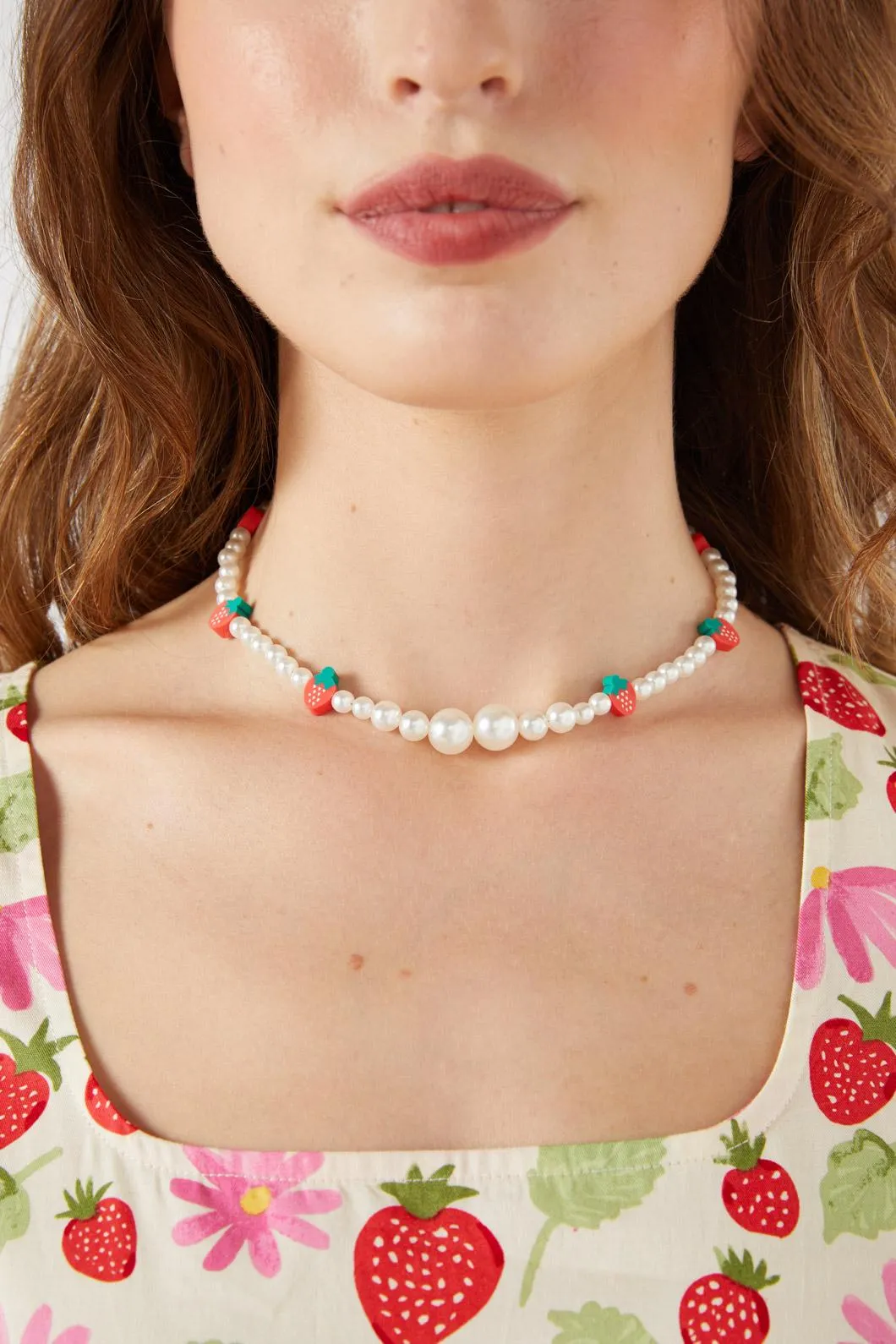 Strawberry & Pearls Necklace sold by Princess Highway product image thumbnail 3