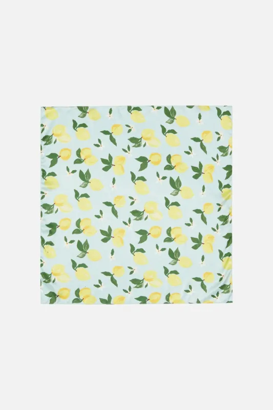 Lemons Satin Scarf sold by Princess Highway