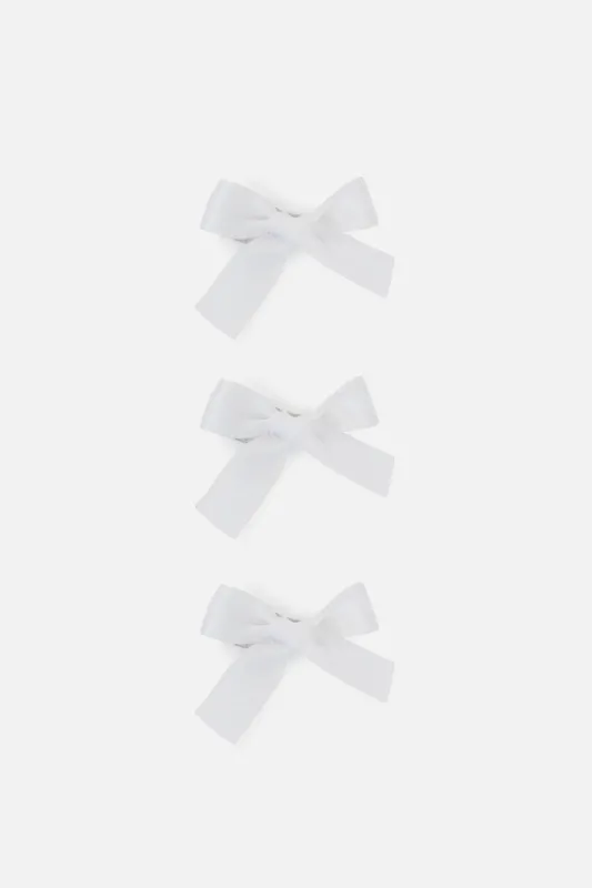 White Bow Clip Set sold by Princess Highway