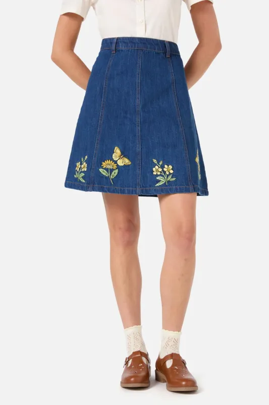 Butterfly Embroidered Skirt sold by Princess Highway