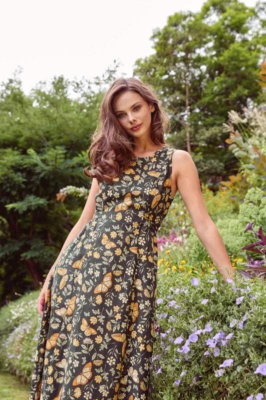 Yvette Butterfly Midi Dress sold by Princess Highway
