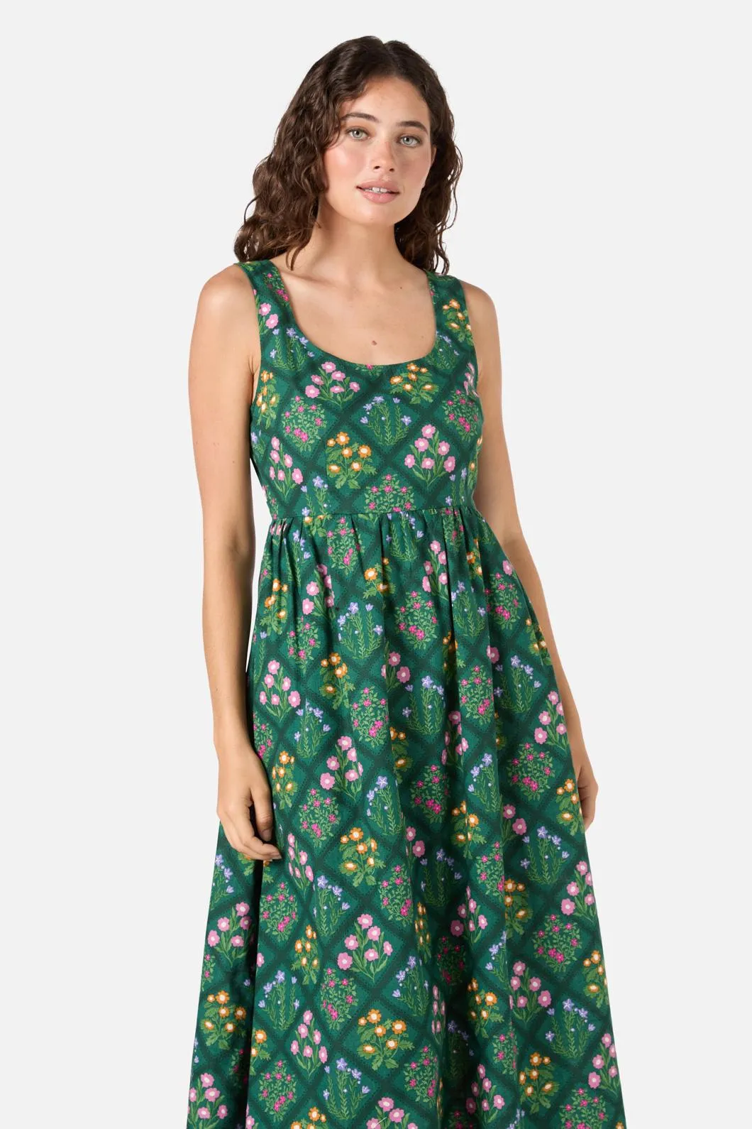 Lattice Floral Midi Dress sold by Princess Highway product image thumbnail 3