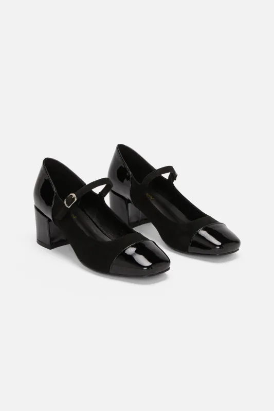 Black Two Fabric Mary Jane sold by Princess Highway