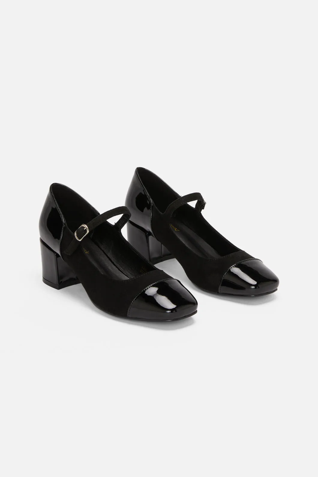 Black Two Fabric Mary Jane sold by Princess Highway