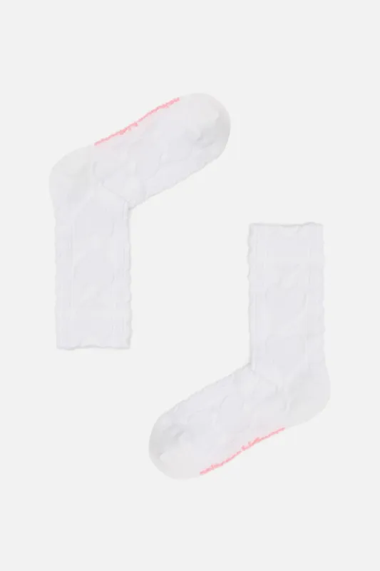 White Hearts Socks sold by Princess Highway