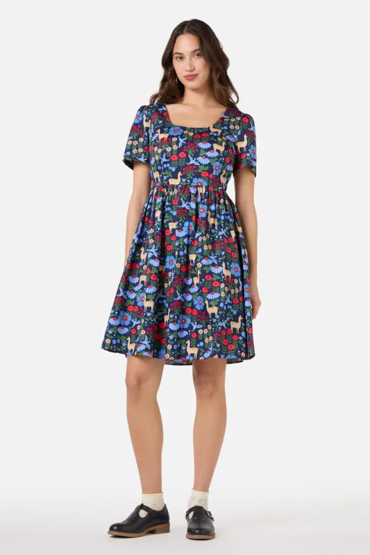 Llama Short Sleeve Dress sold by Princess Highway