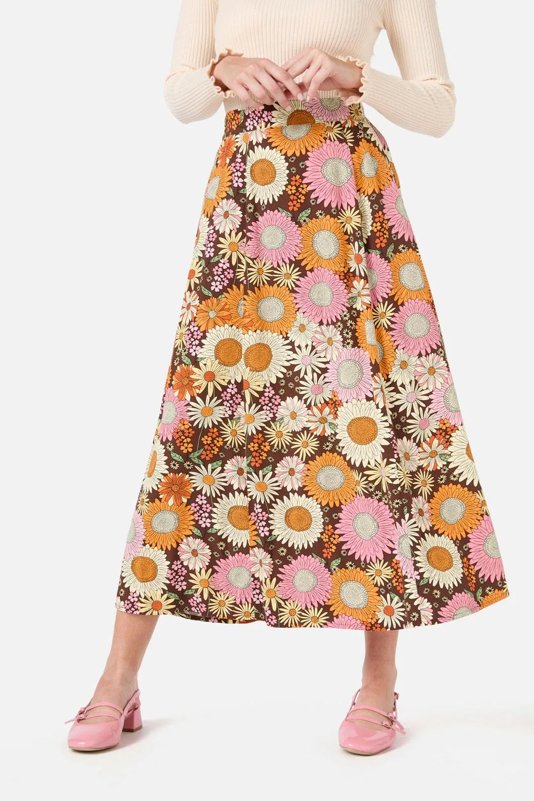 Viva Floral Midi Skirt sold by Princess Highway product image thumbnail 2