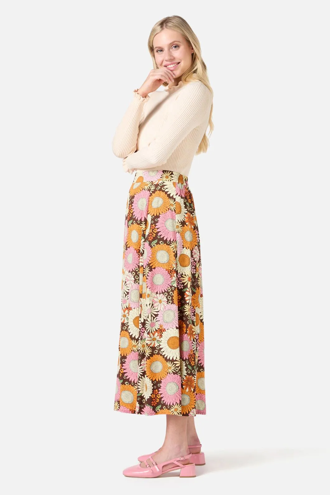 Viva Floral Midi Skirt sold by Princess Highway product image thumbnail 3