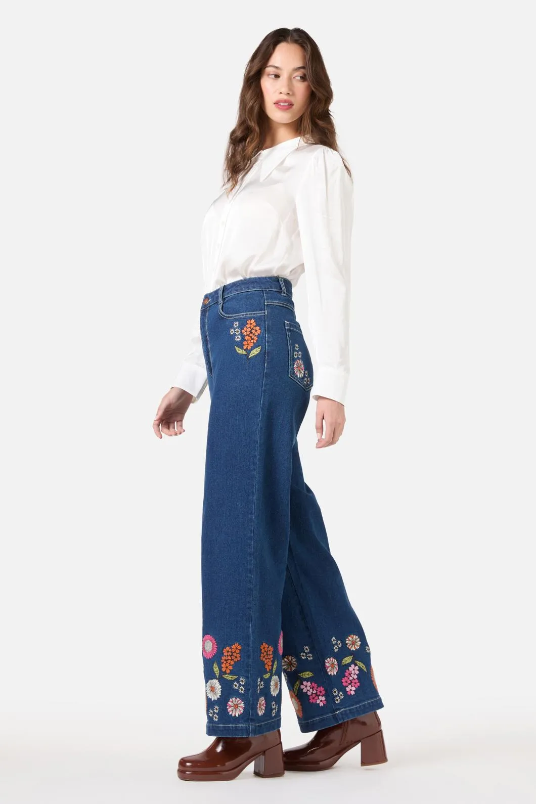 Viva Floral Embroidered Jean sold by Princess Highway product image thumbnail 3