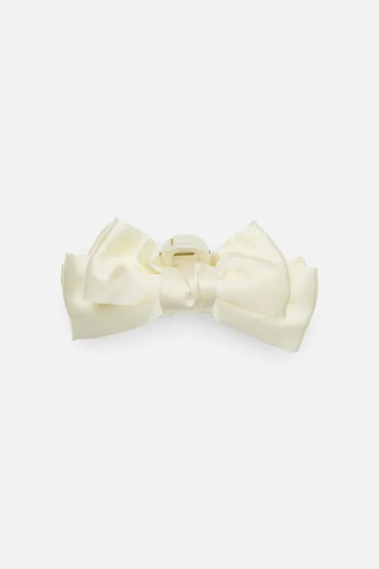Cream Bow Claw Clip sold by Princess Highway