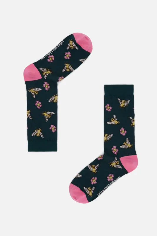 Bee & Flower Sock sold by Princess Highway