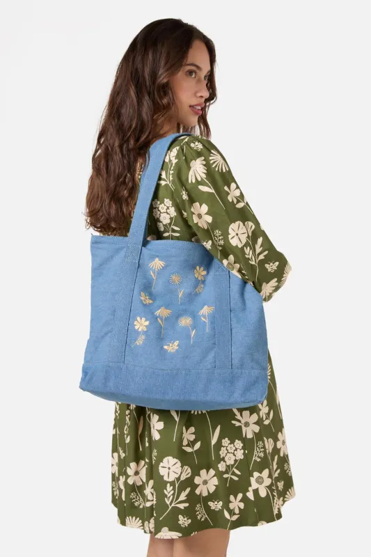Variety Bee Denim Tote sold by Princess Highway