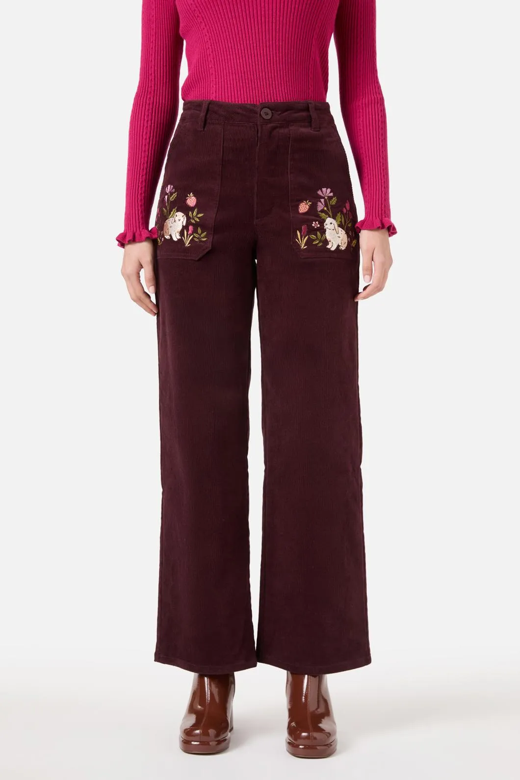 Rabbit Embroidered Cord Jean sold by Princess Highway product image thumbnail 3