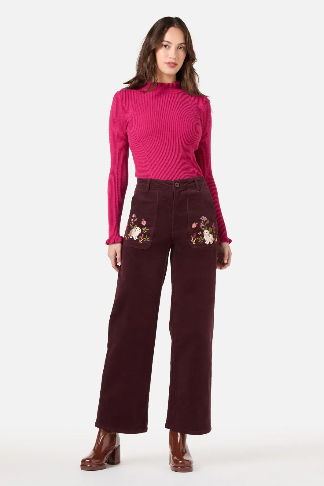 Rabbit Embroidered Cord Jean sold by Princess Highway product image thumbnail 2